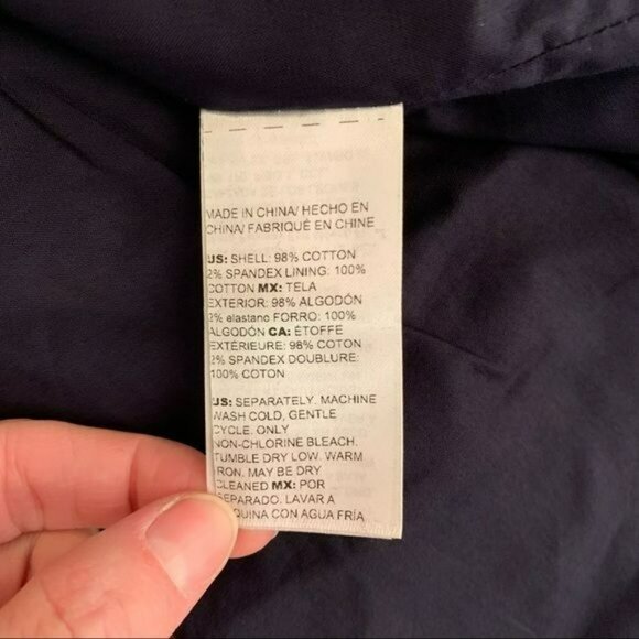 Chico’s topper drama ruffle sleeve long sleeve jacket in navy blue - 2 - Picture 7 of 8